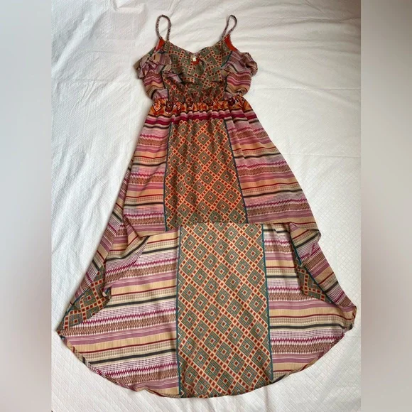 Multicolor Tribal Print Hi Low Dress - Picture 7 of 10